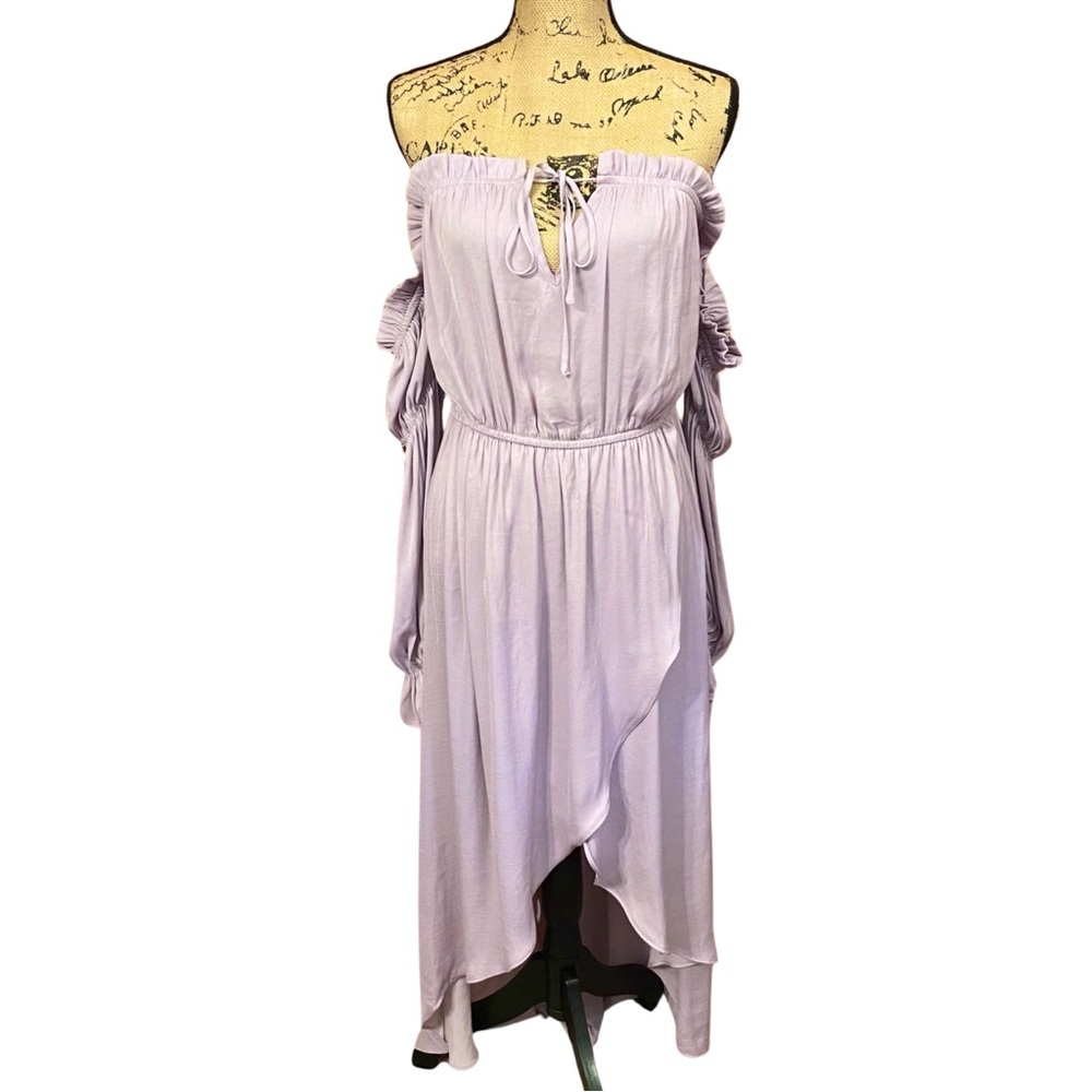 NWT Forever 21 Lavender Boho Peasant Dress (Size M)